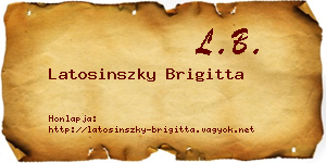 Latosinszky Brigitta névjegykártya
